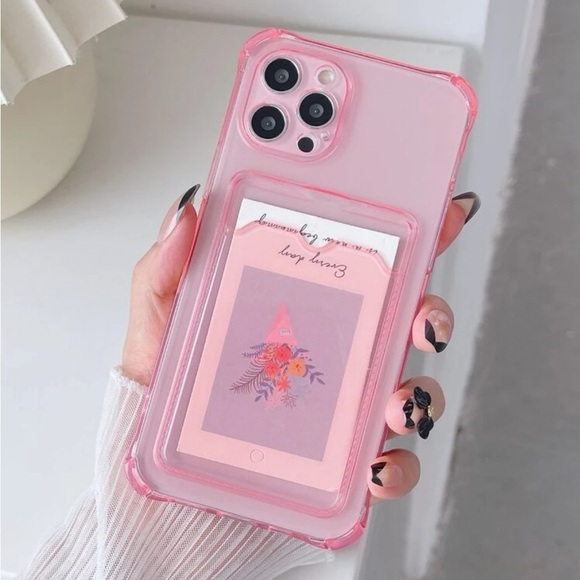 Accessories - ⚠️Clearance iPhone 15/Pro/Pro Max Pink Transparent Phone Case